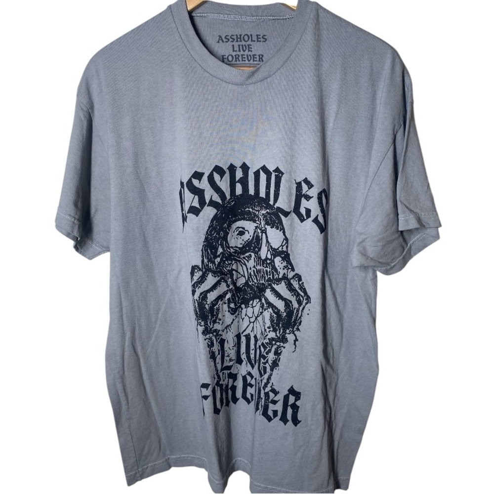 {EUC} Men's Assholes Live Forever T-Shirt XL Gray